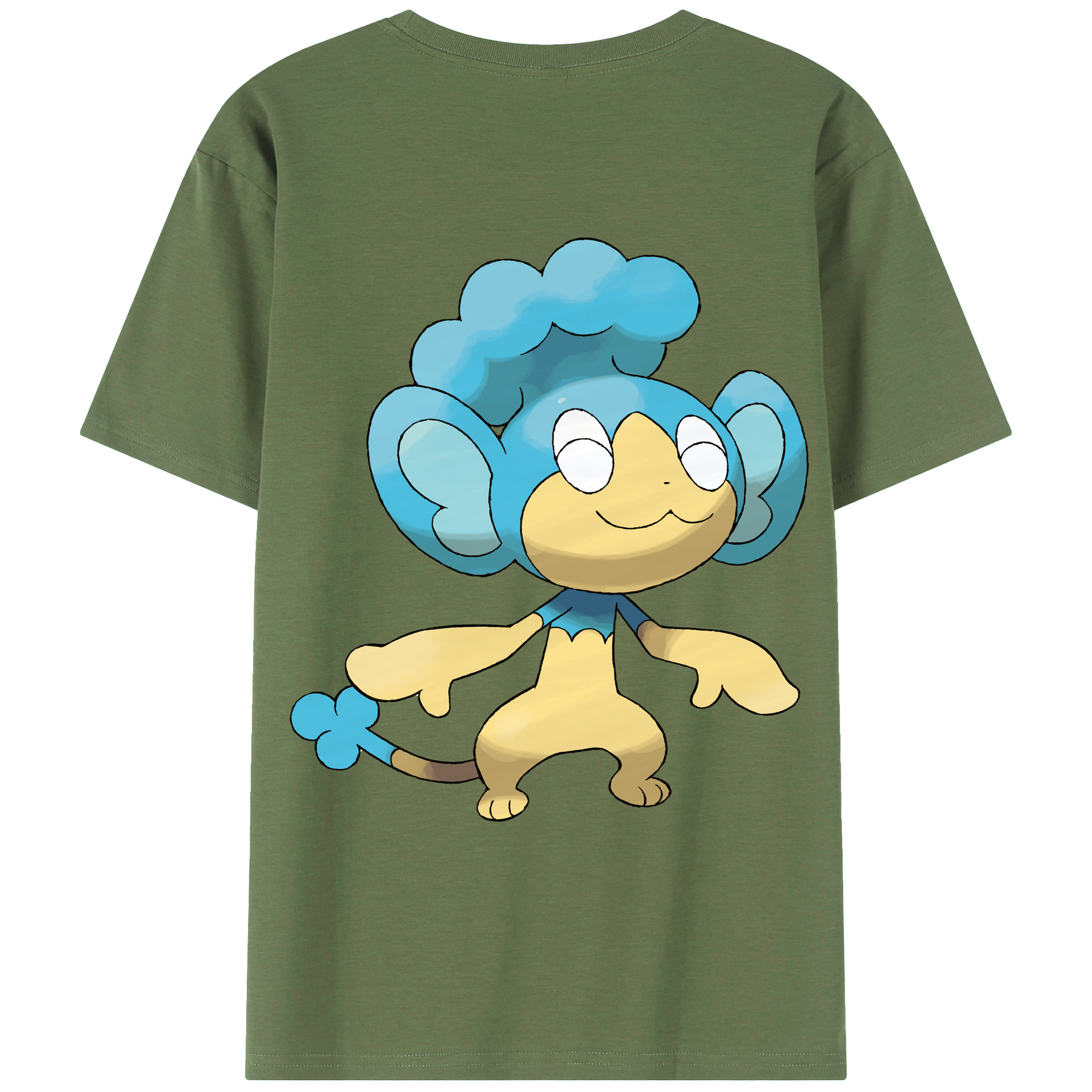 （画像用） ポケットモンスター Pokémon 綿100％ メンズ半袖Tシャツ（バックプリント） 通気性
